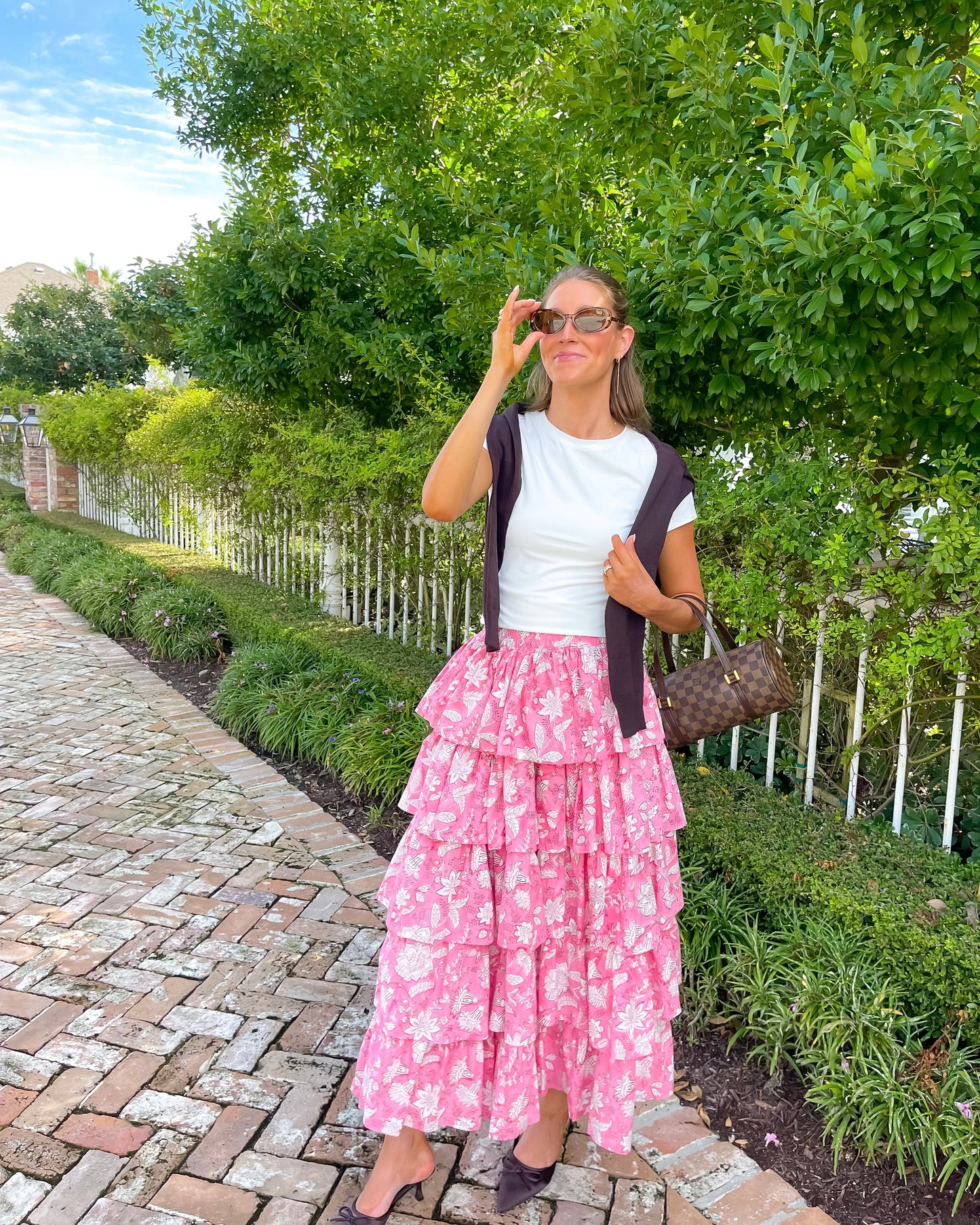 Ruffle Skirt - Rosewood Charm