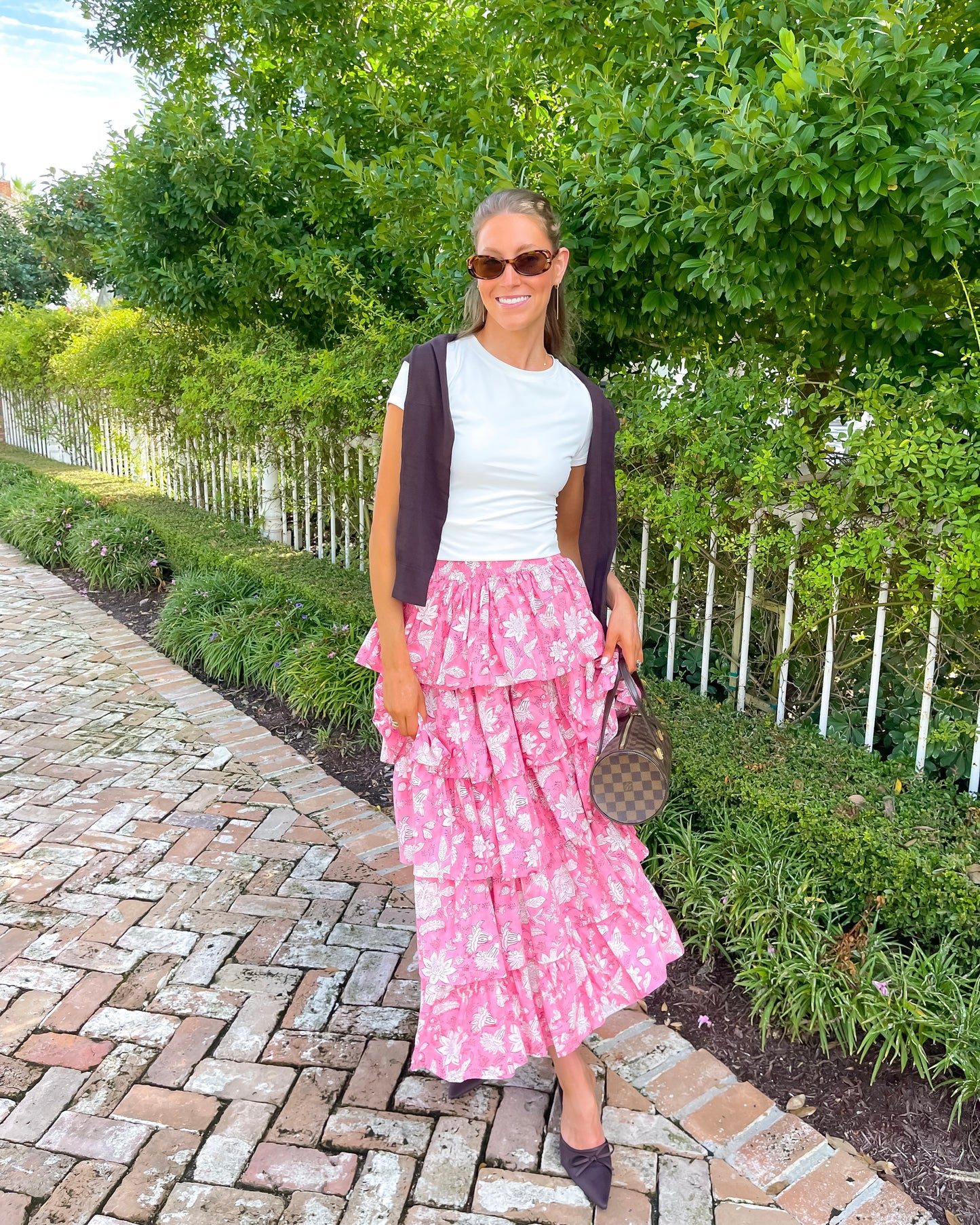 Ruffle Skirt - Rosewood Charm