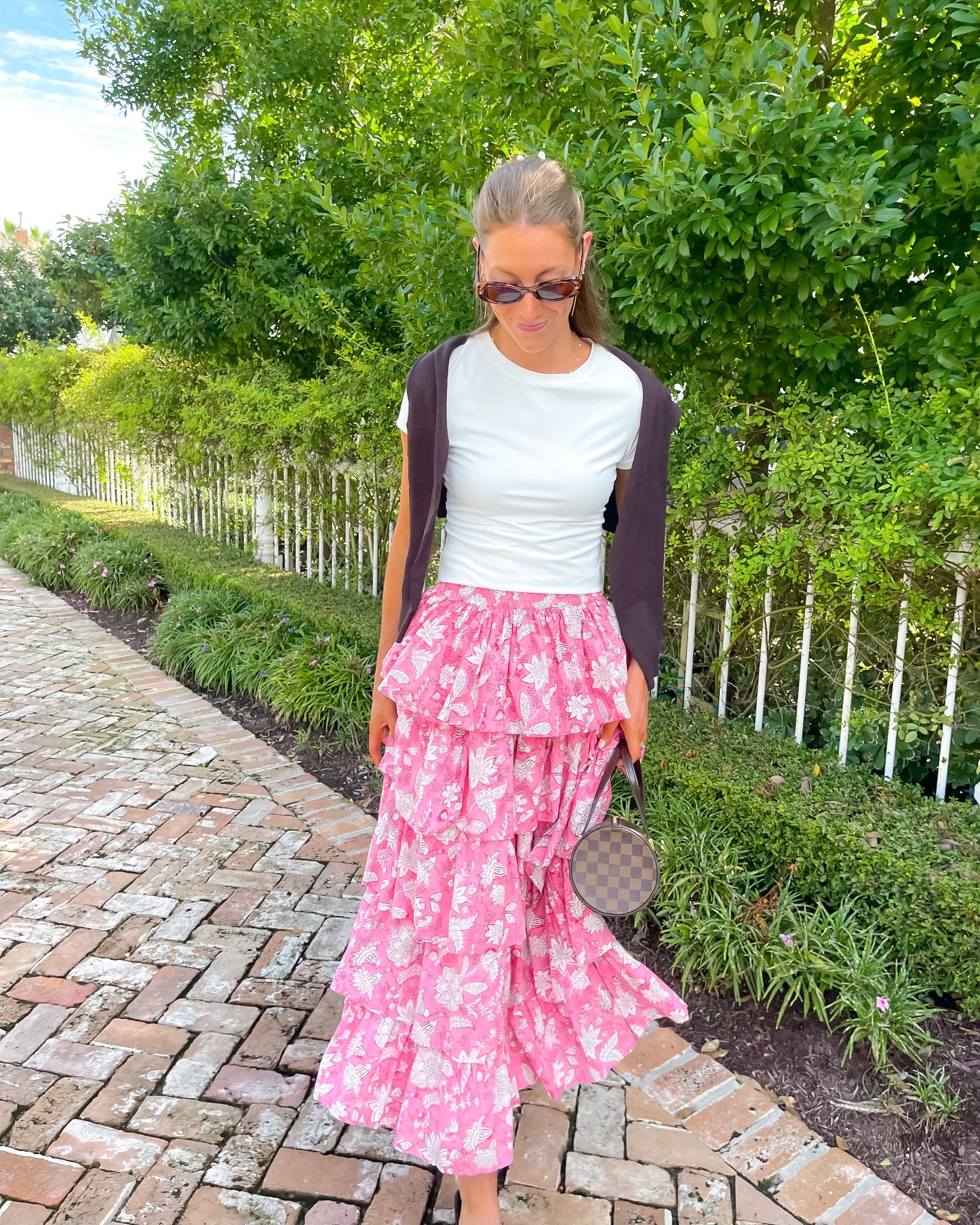 Ruffle Skirt - Rosewood Charm