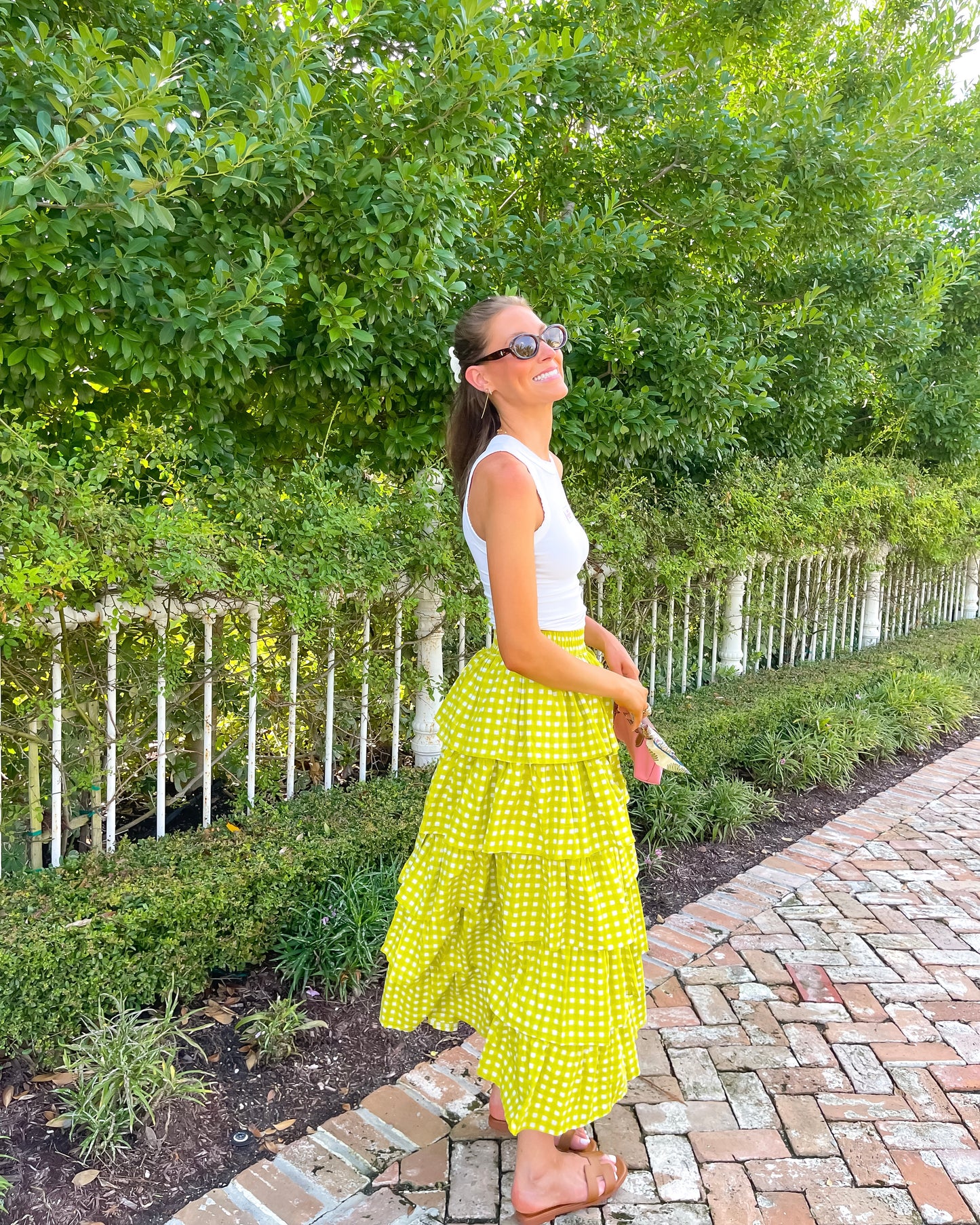 Ruffle Skirt - Meadow Check