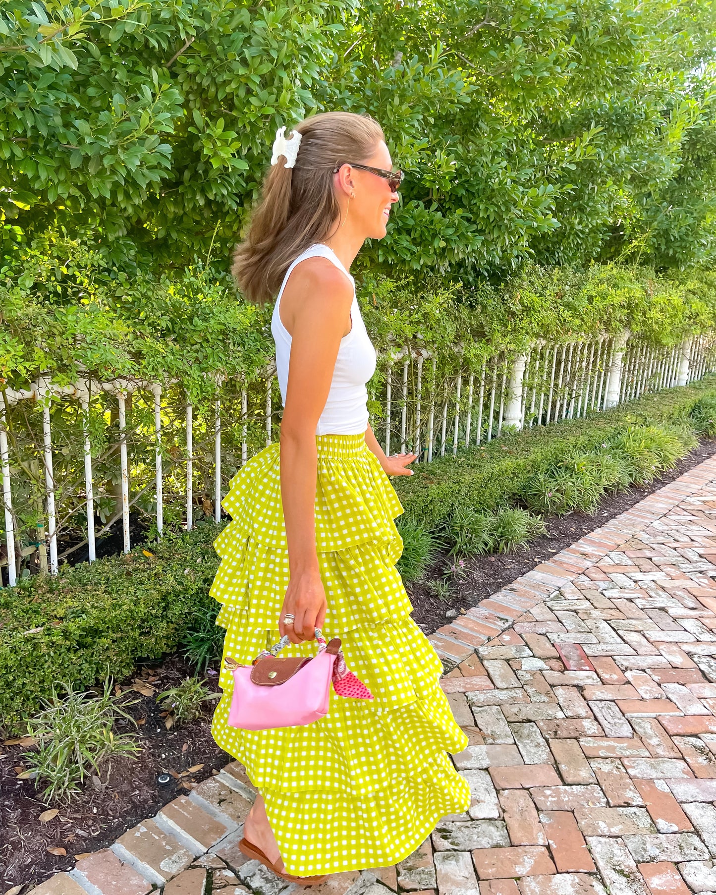 Ruffle Skirt - Meadow Check