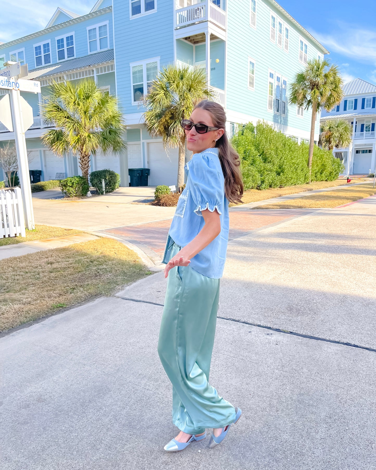 Silky Sage Pants