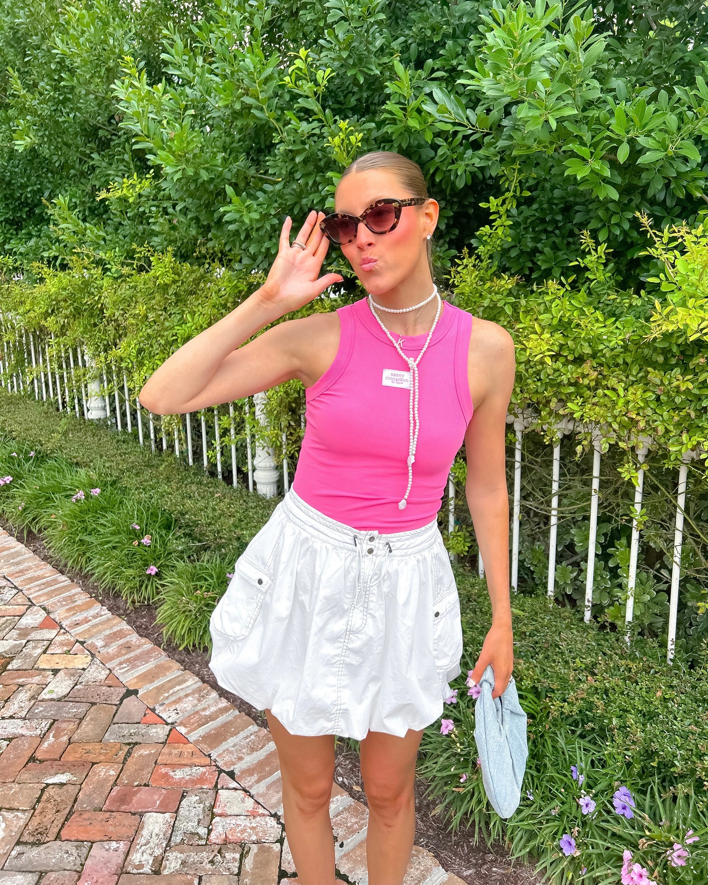 White Bubble Mini Skirt