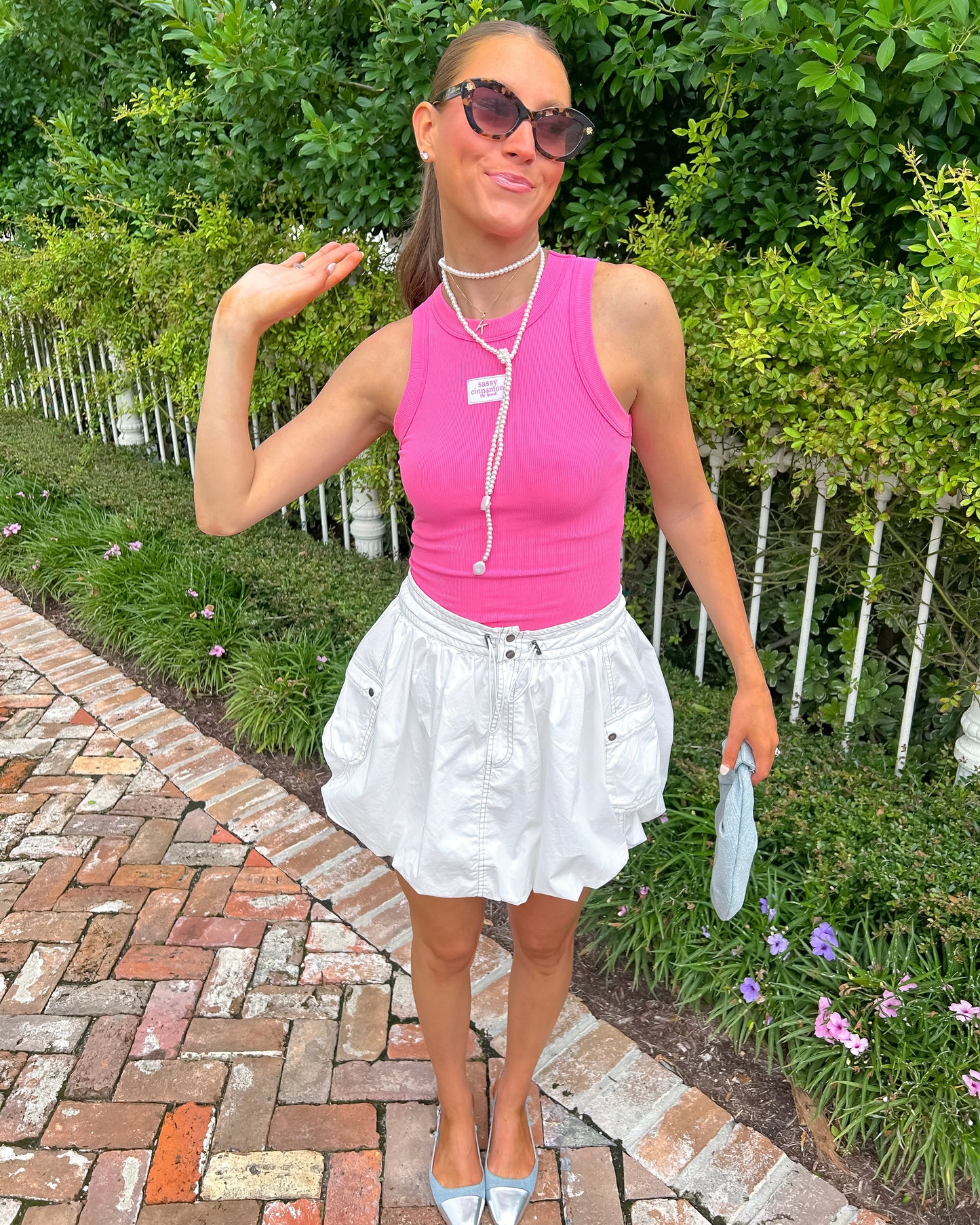 White Bubble Mini Skirt
