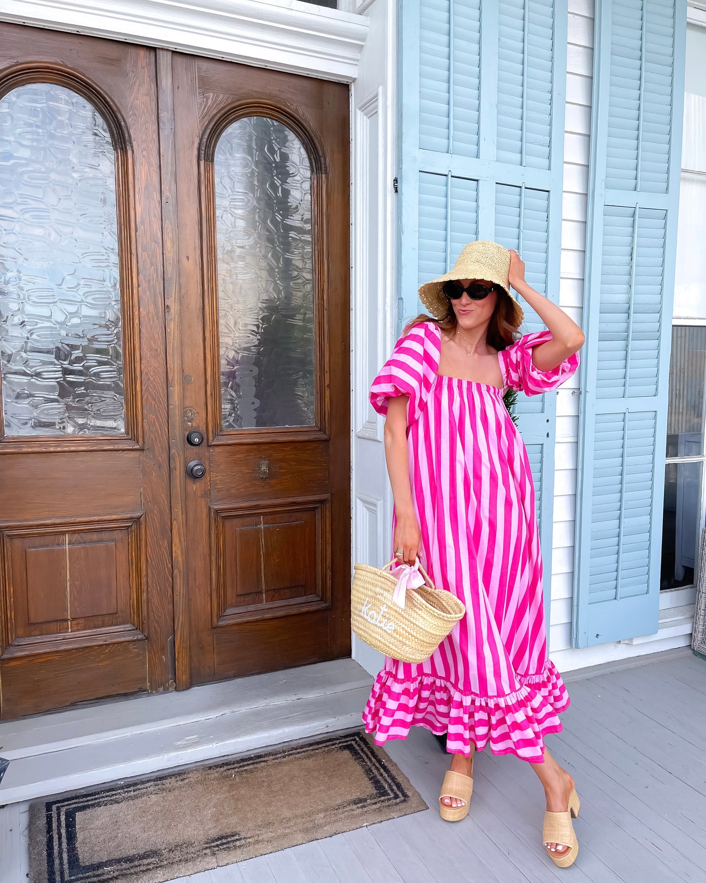 Striped Maxi - Flamingo Fizz