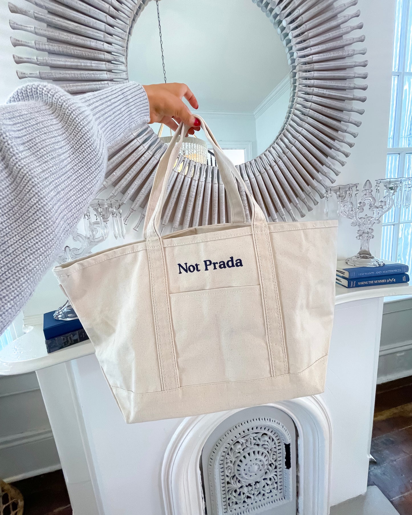 Not Prada Canvas Tote