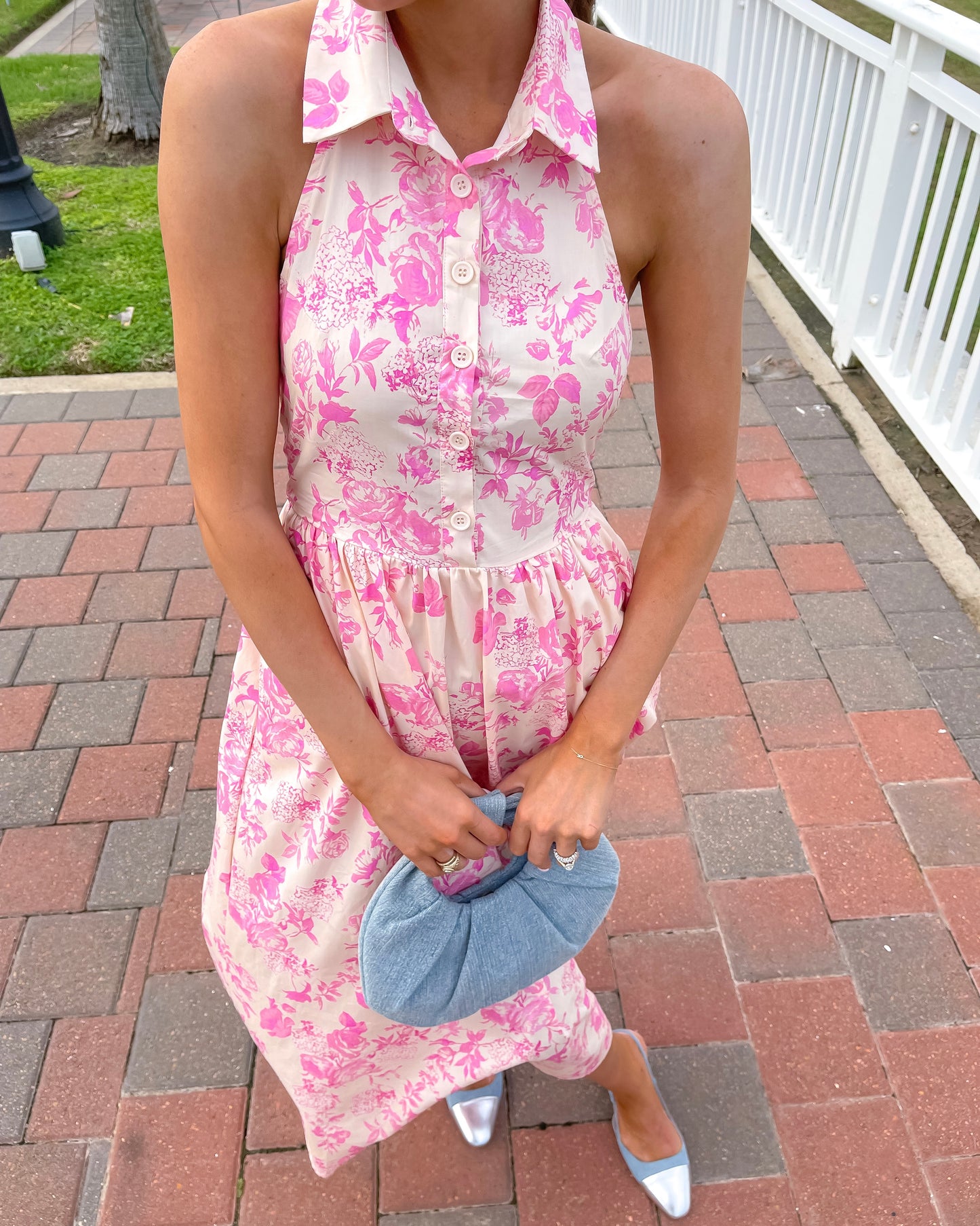 Rose Affair Floral Midi Dress