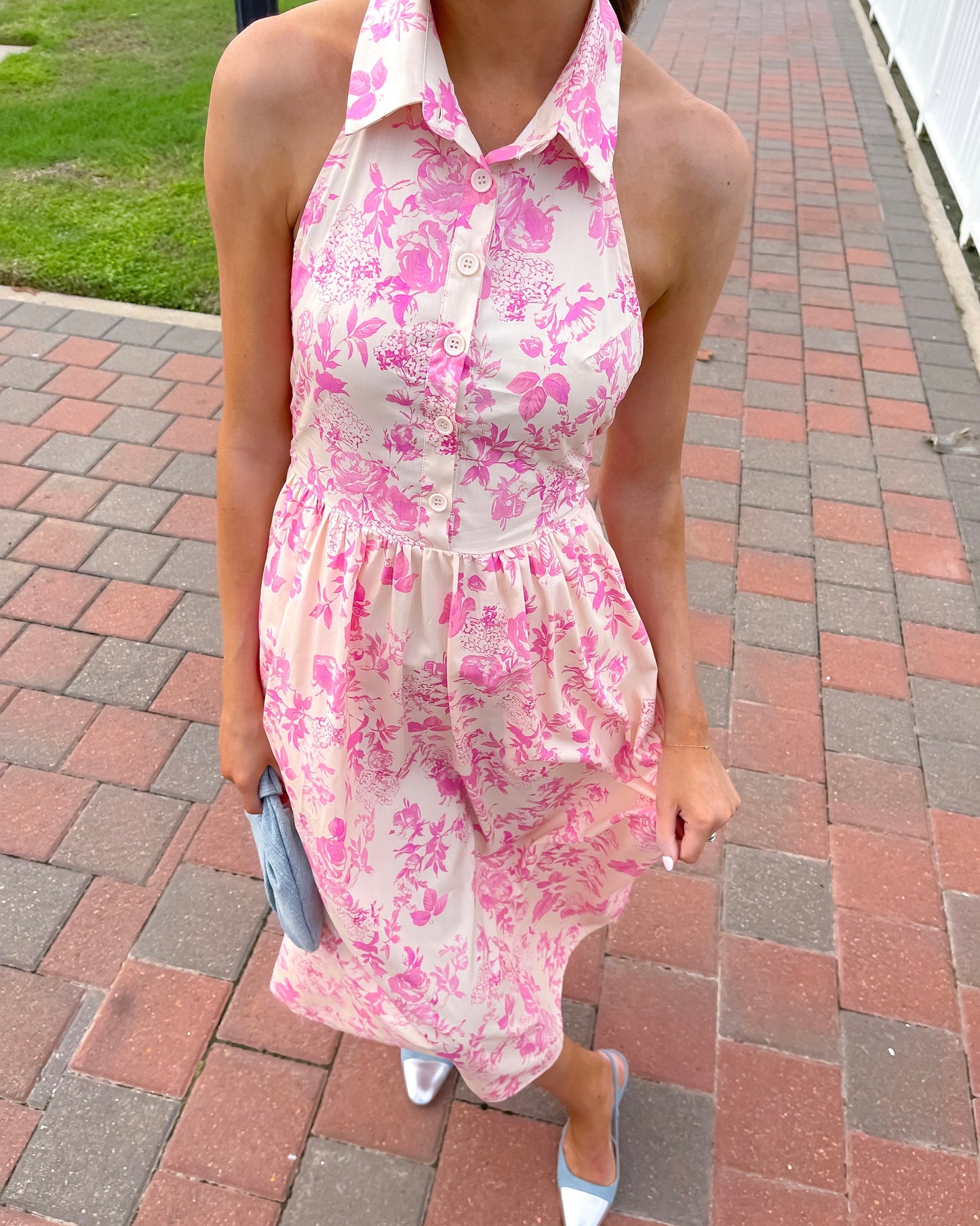 Rose Affair Floral Midi Dress