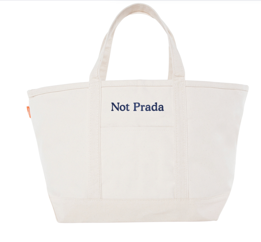 Not Prada Canvas Tote