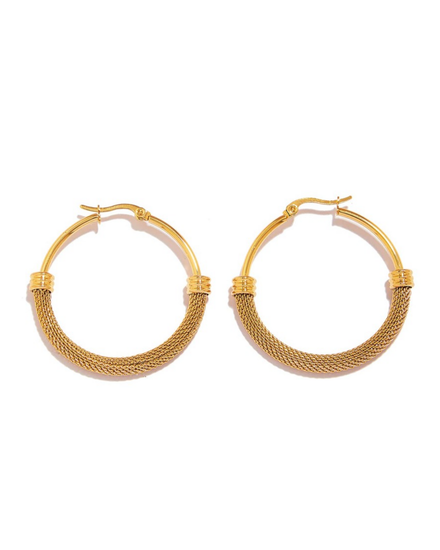 Woven Gold Hoop