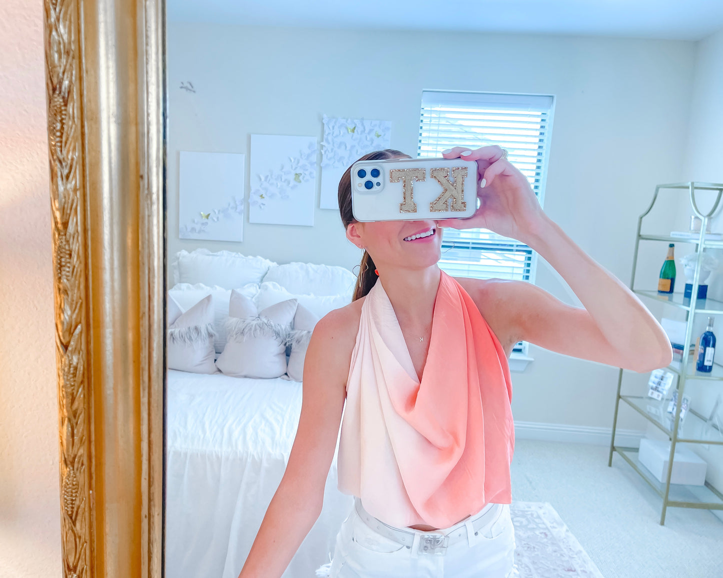 Peach Ombré Wrap Scarf