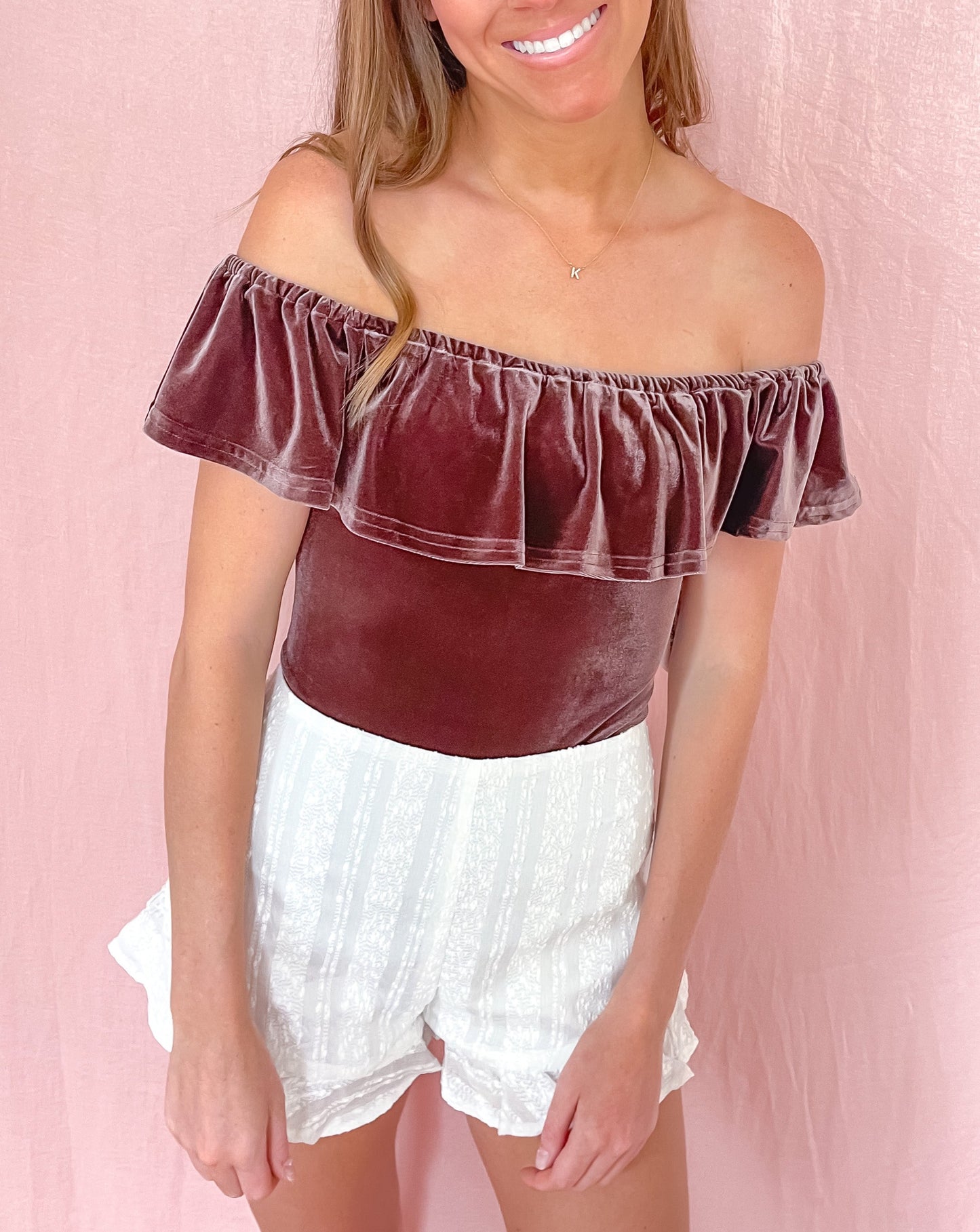 Ashlyn Velvet Ruffle