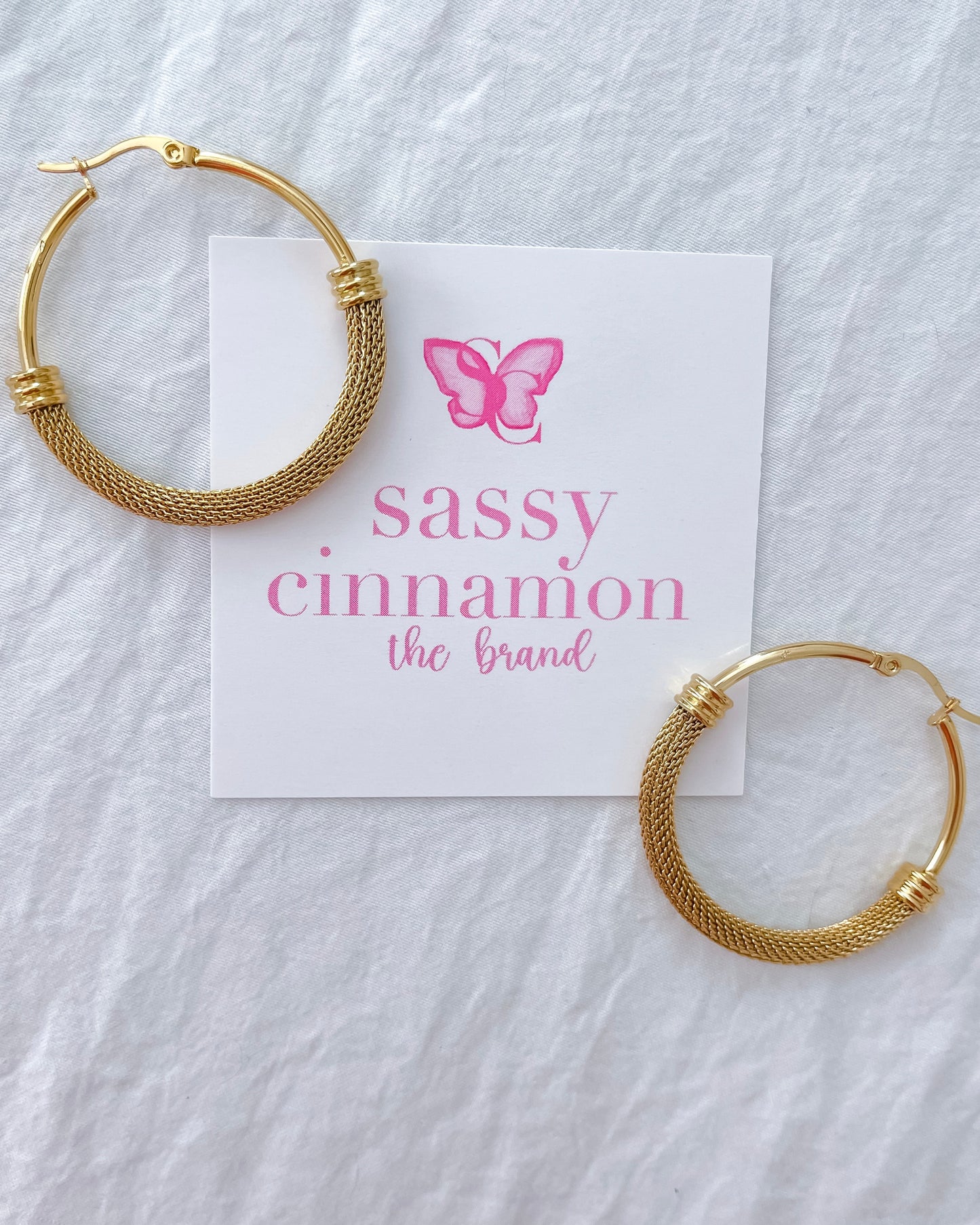 Woven Gold Hoop