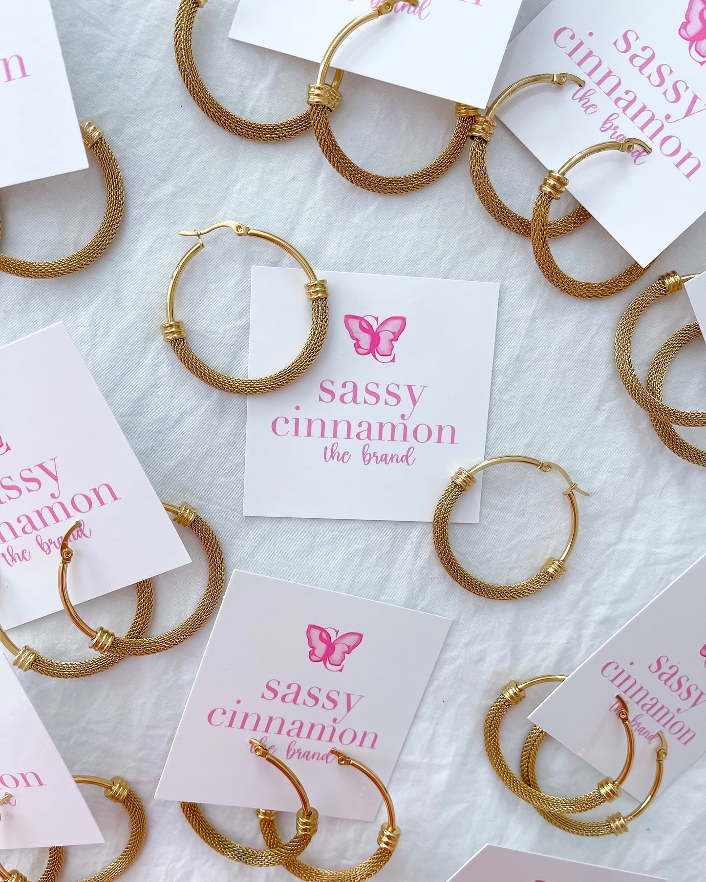 Woven Gold Hoop