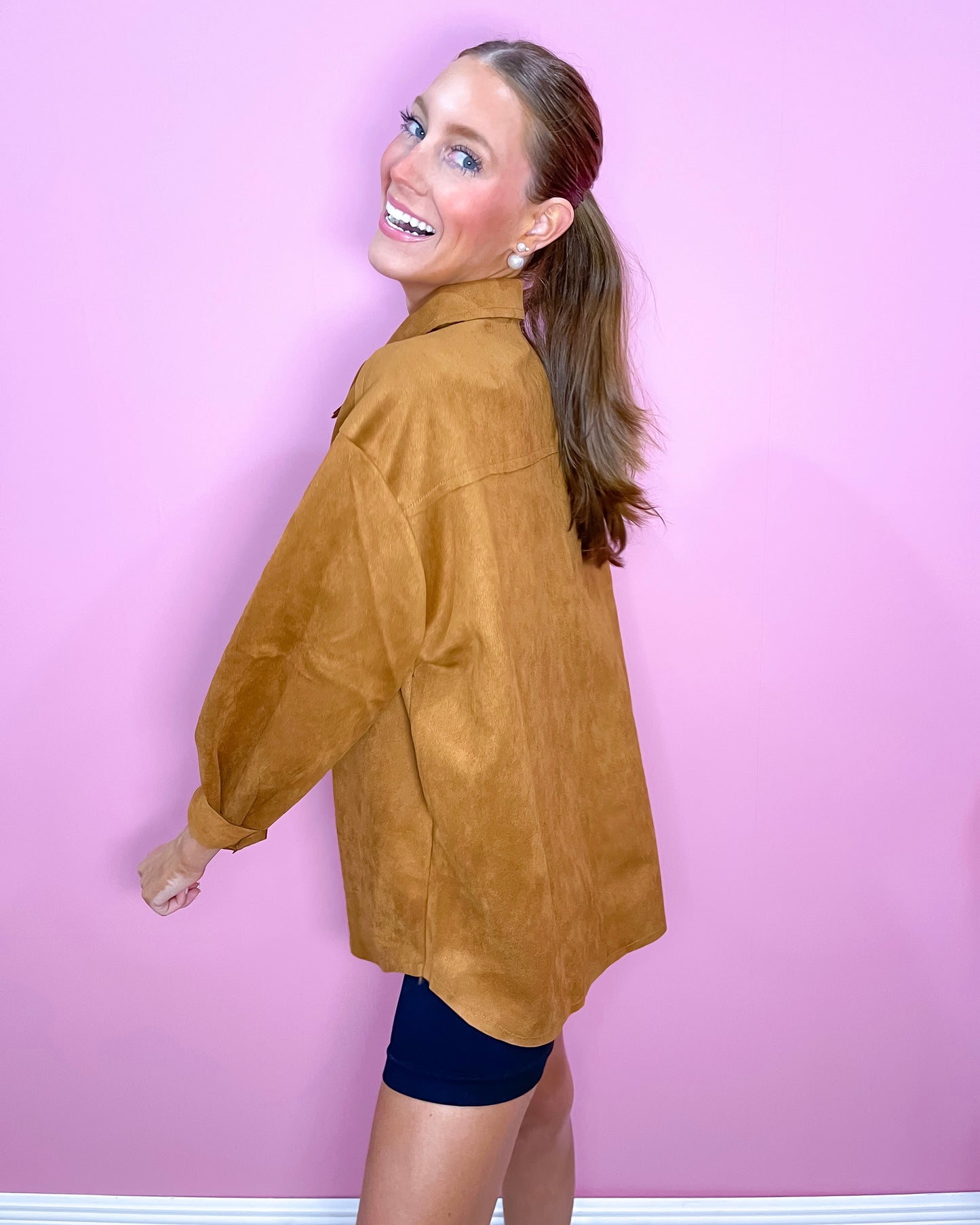 Feather N' Suede Shacket