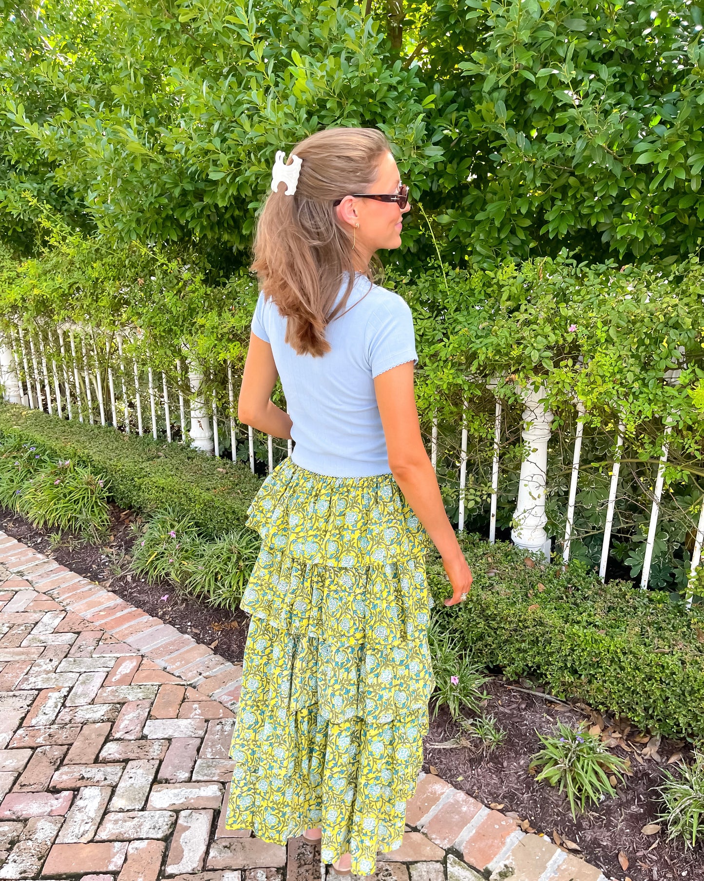 Ruffle Skirt - Garden Scroll