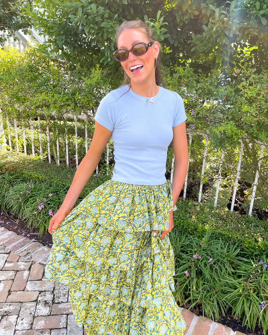 Ruffle Skirt - Garden Scroll
