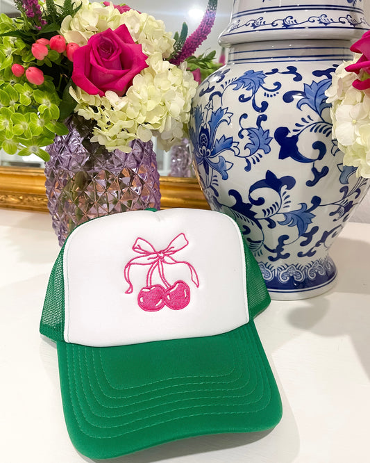 Cherry Bow Hat - PREORDER