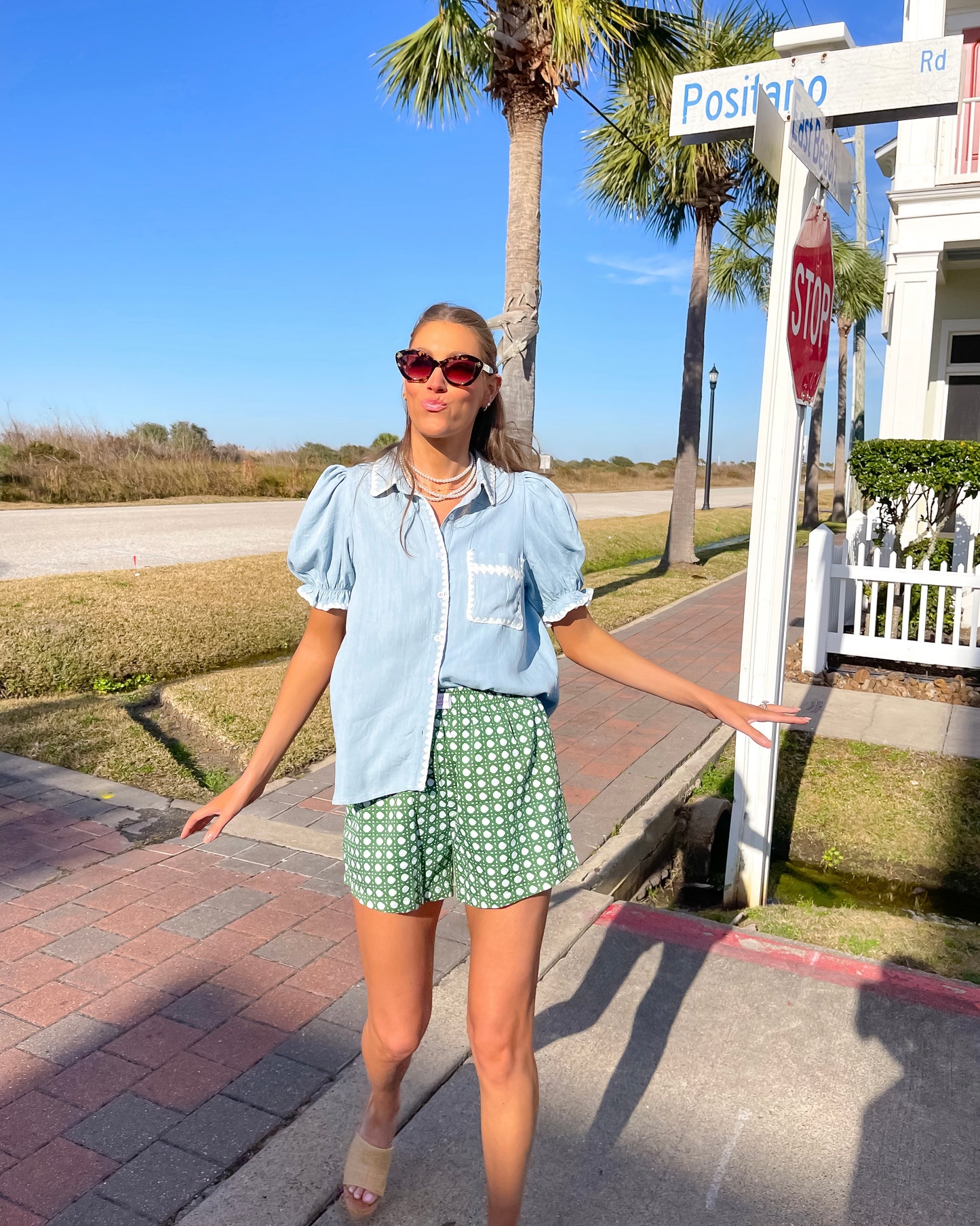 Charming Chambray Top