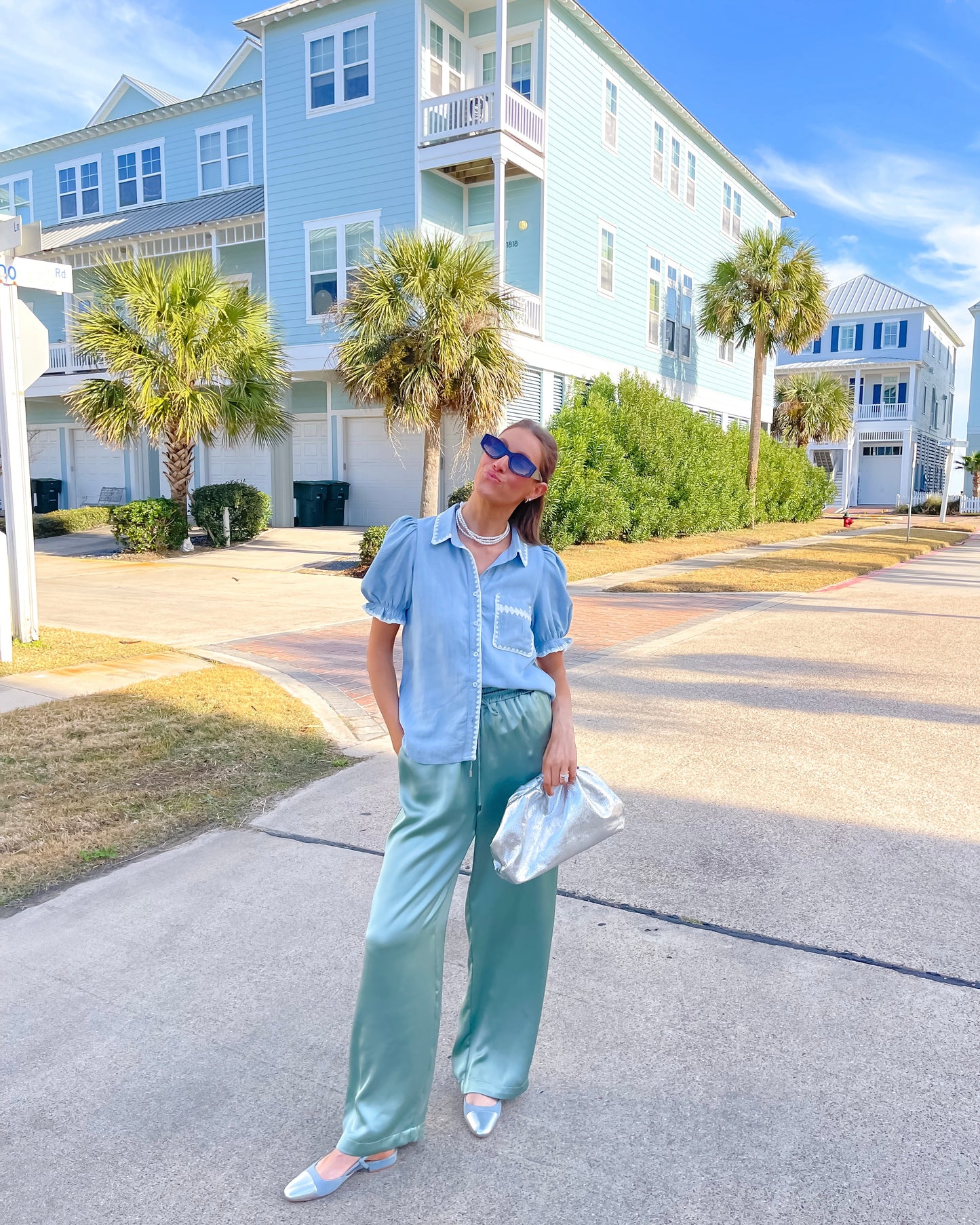 Charming Chambray Top