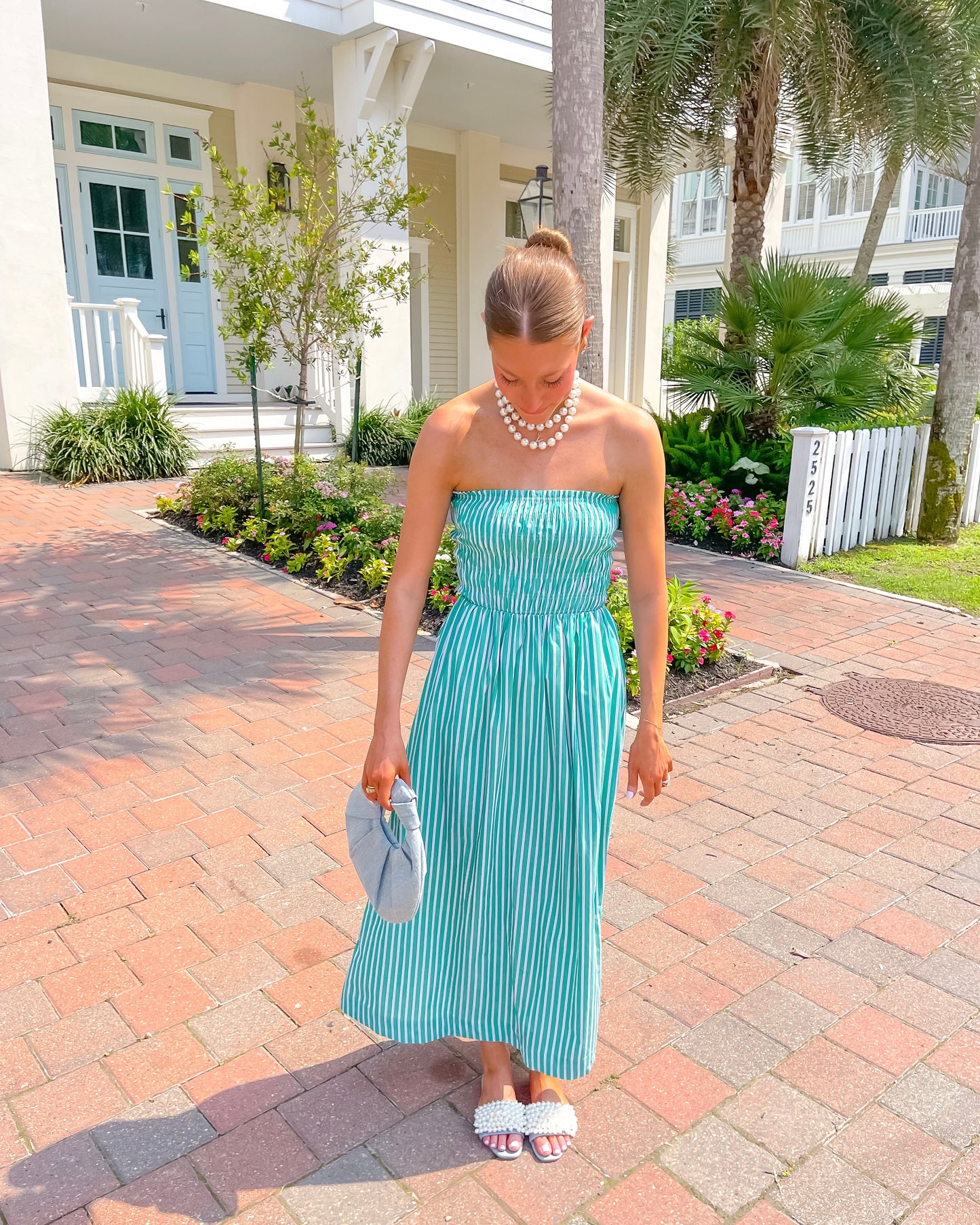 Sassy Green Stripe Maxi