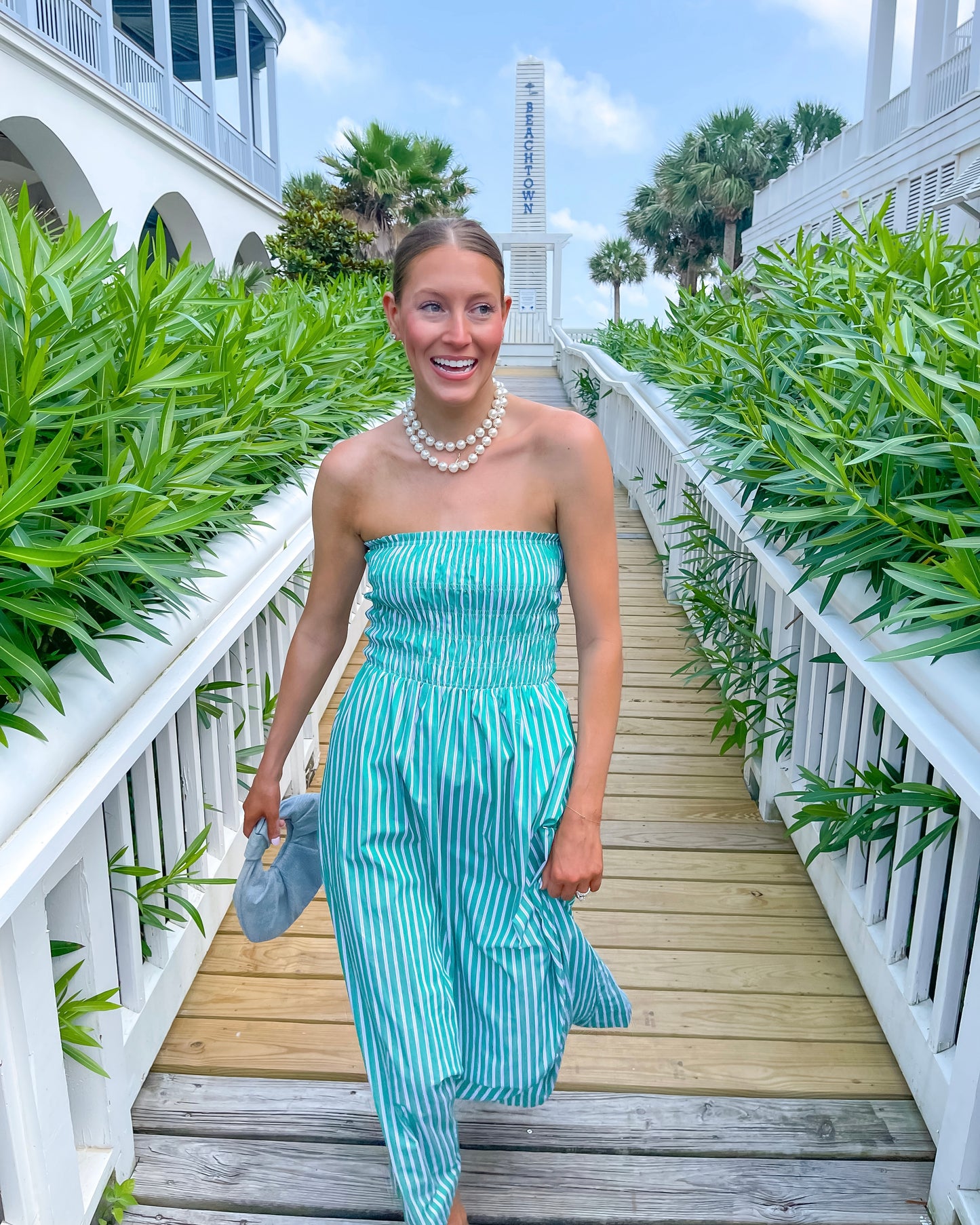 Sassy Green Stripe Maxi