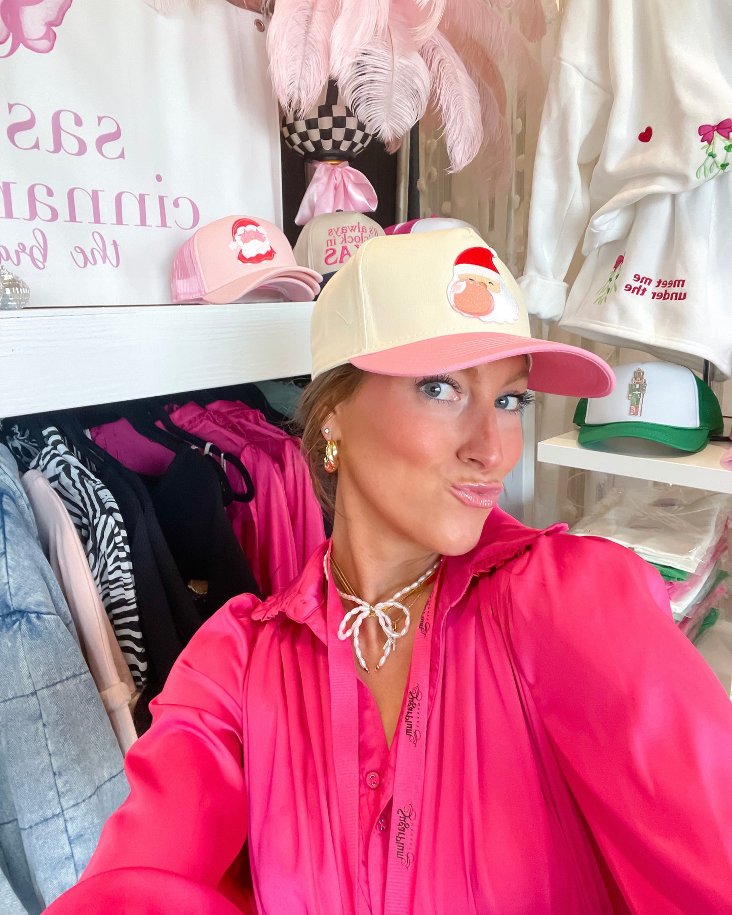 Bubble Gum Santa Hat