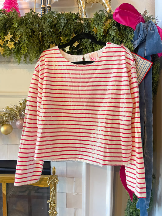 Candy Cane Stripe Sequin