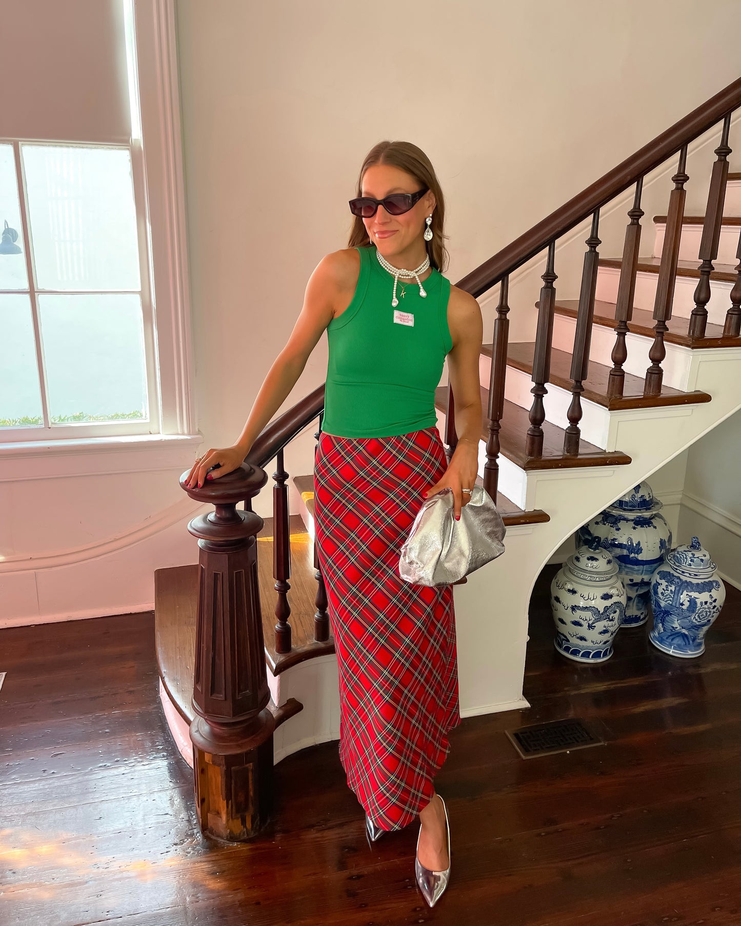 I'll be home for Christmas Plaid Skirt