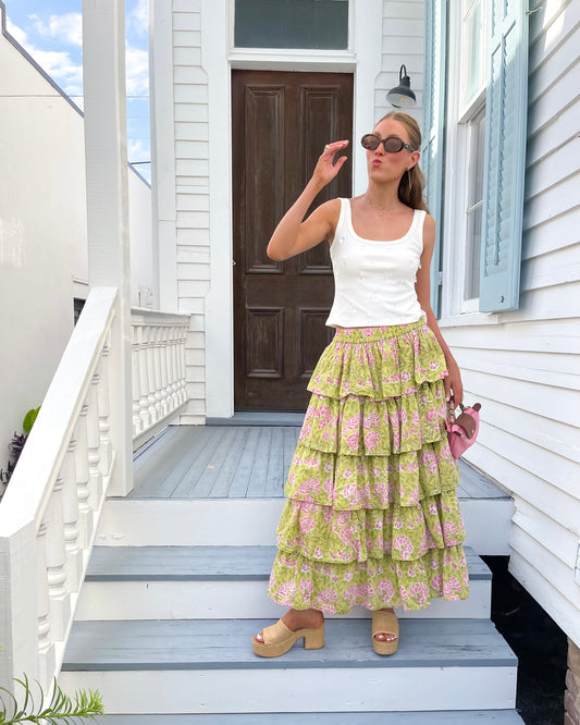 Floral Fields Ruffle Skirt