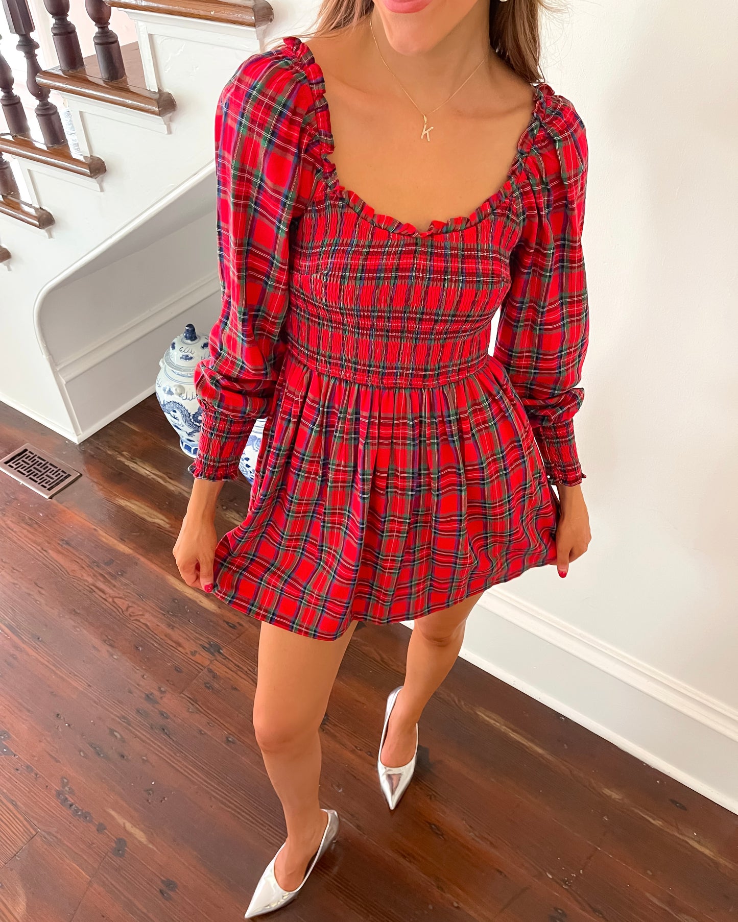 Christmas Plaid Smock Mini