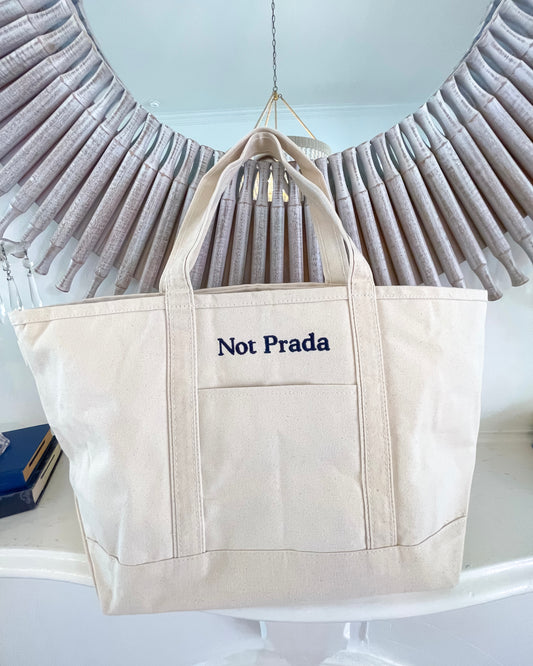 Not Prada Canvas Tote