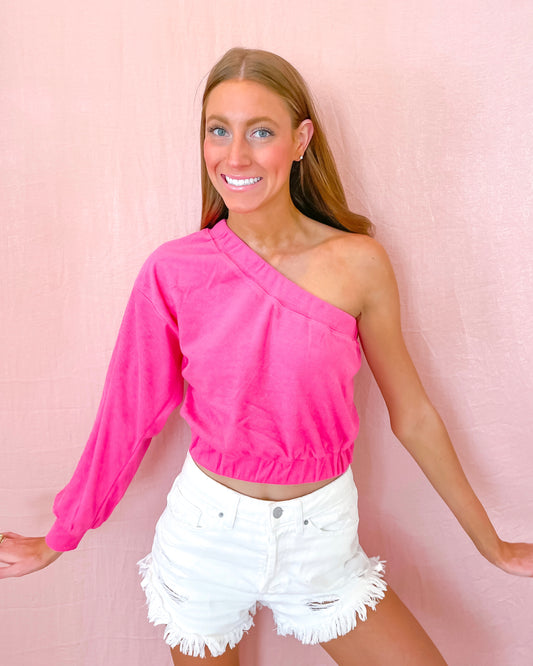 Candy Pink One Shoulder