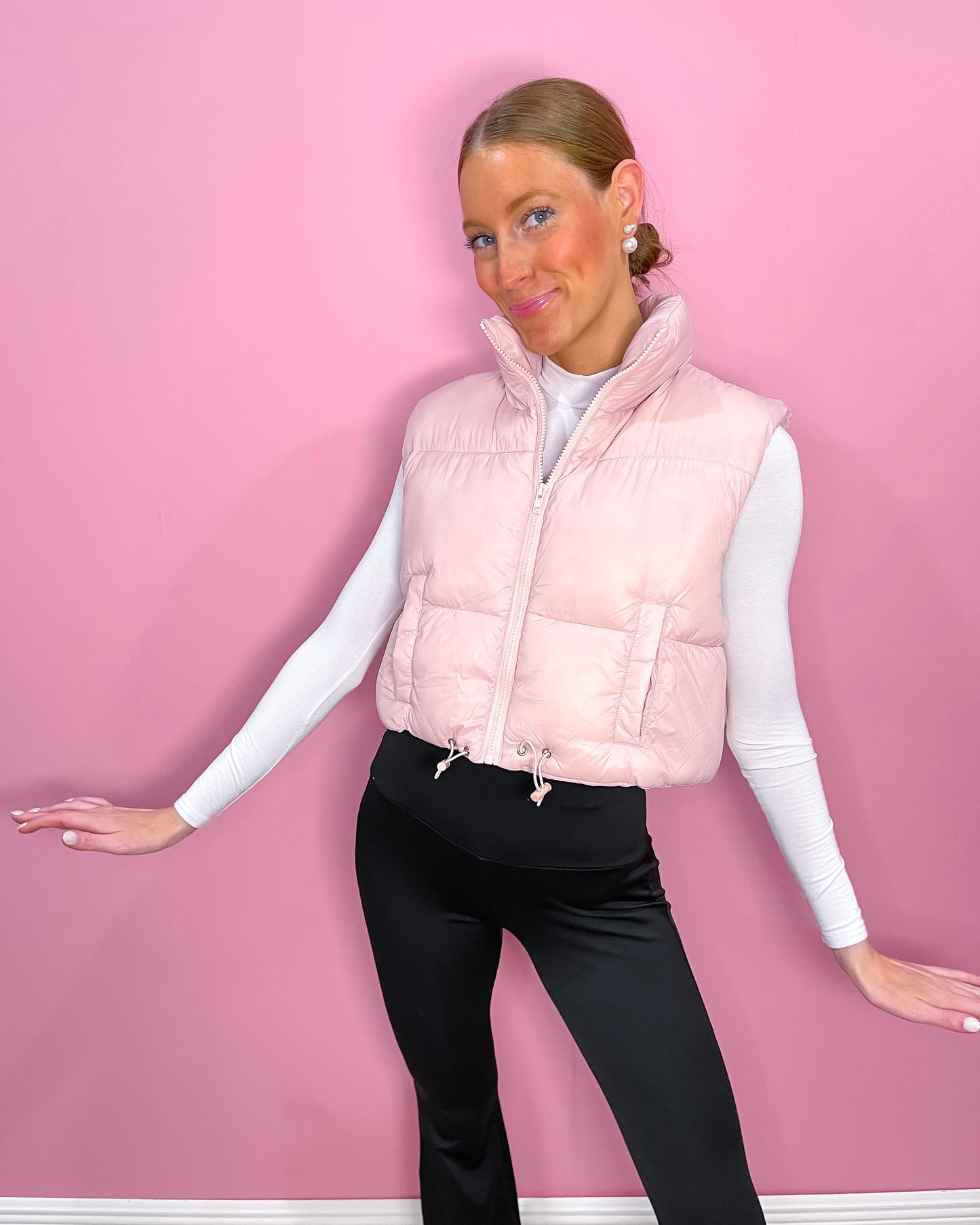 Pop Pink Puff Vest
