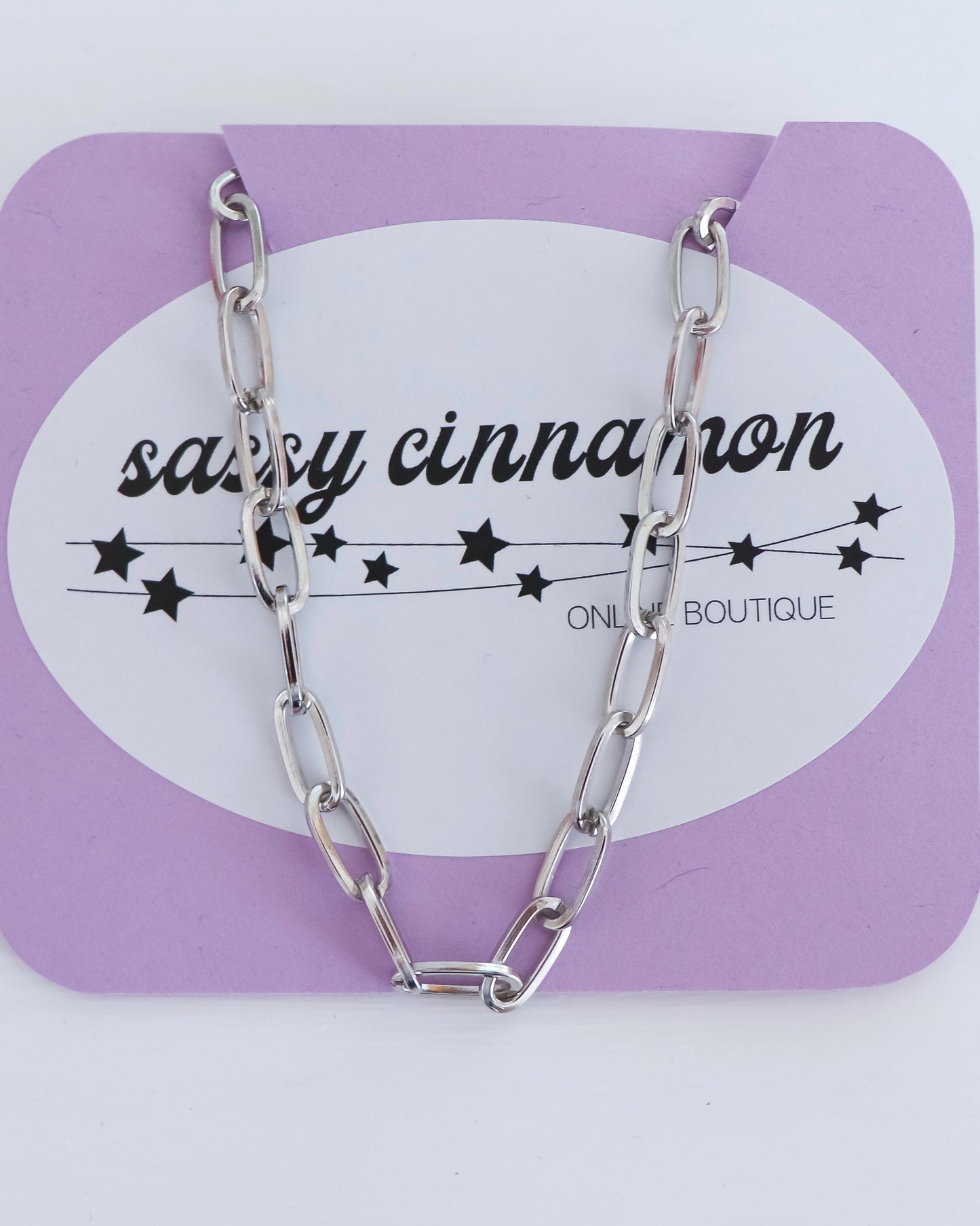 Chain Link Necklace - Silver